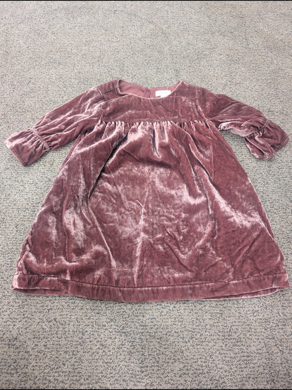 Gymboree Mauve Velvet Long-Sleeve Party Dress